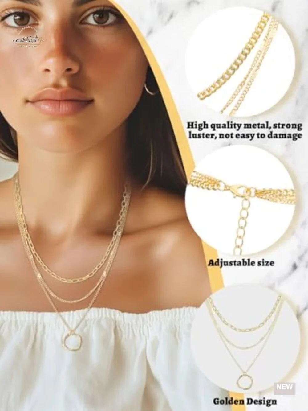 6 Pcs Gold Plated Beaded Heart Choker Boho Teal Necklace Set with Map Coin Bar